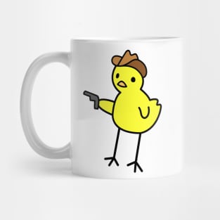 Chicken holding a gun Mug